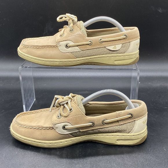 Sperry Top-Sider Ladies Brown Light Leather Boat Shoes #9276619 Women’s 6M EUC - Picture 2 of 6